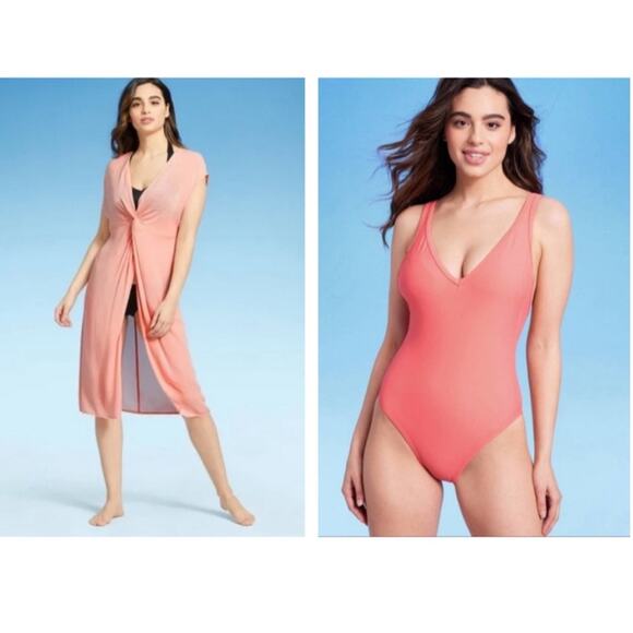 KONA SOL Swimwear Bundle Includes One Piece & Cover Up Size Medium - Picture 1 of 10